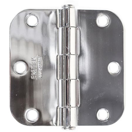 Patioplus 3.5 x 3.5 in., 0.625 in. Radius Steel Residential Duty Hinges, Bright Chrome, Set of 2 PA2063934